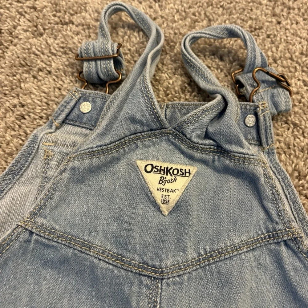 Oshkosh B'gosh Denim Shortalls Overalls Toddler Sz 4 Vestbak  4t Comfy Cute